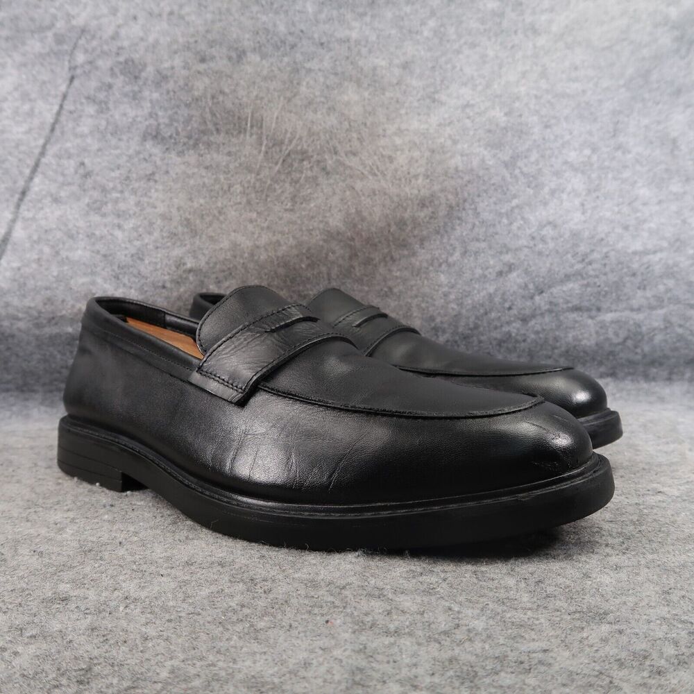 Express Shoes Men 11 Penny Loafer Slip On Leather Classic Lifestyle Preppy Black